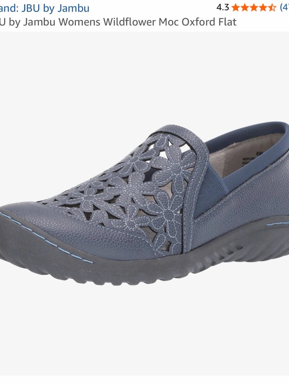 JBU Floral Cutout Slip-On in Denim Blue